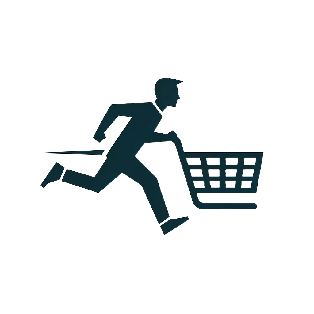 Man running with cart