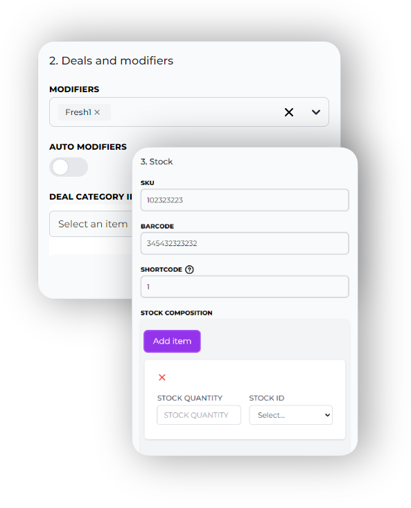 Individual product tracking interface