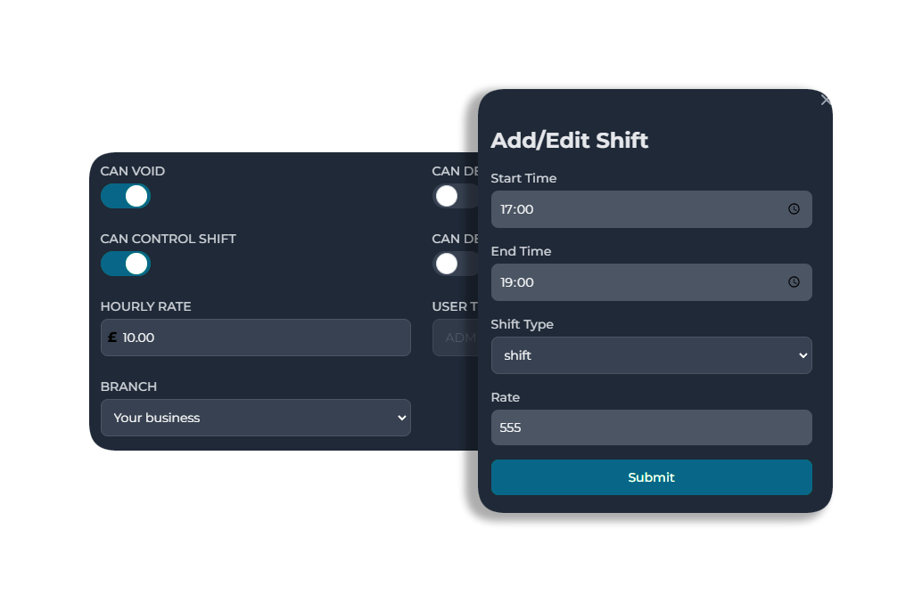 Interactive staff management dashboard