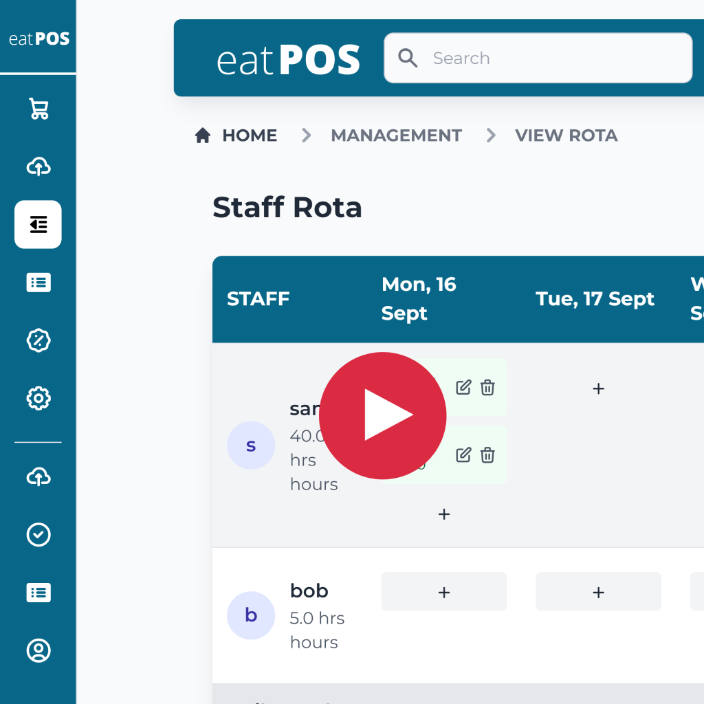 staff rota highlight row